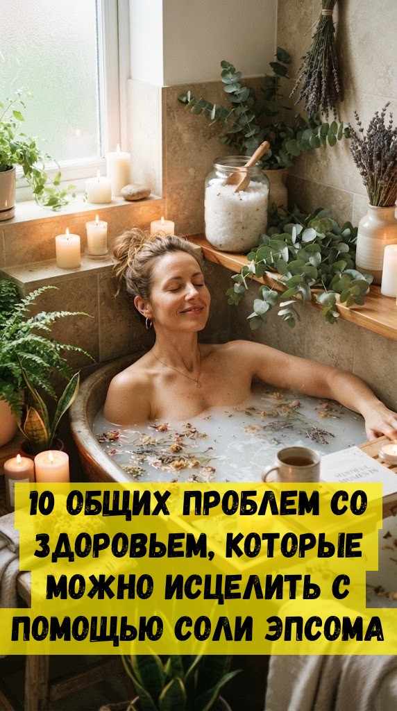 10 общих проблем со здоровьем, которые можно исцелить с помощью соли Эпсома