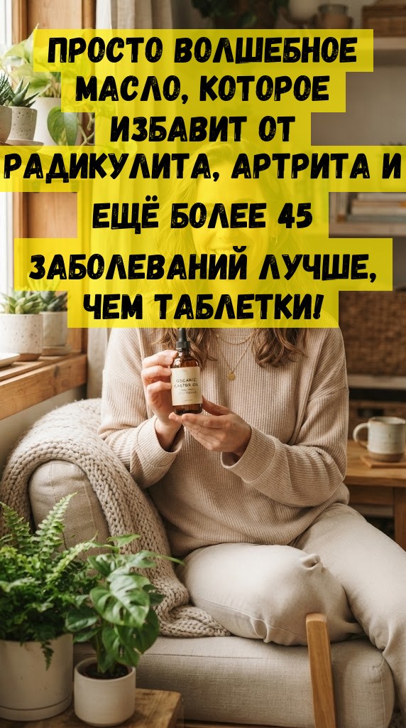 Просто волшебное масло, которое избавит от радикулита, артрита и ещё более 45 заболеваний лучше, чем таблетки! Просто волшебное масло, которое избавит от радикулита, артрита и ещё более 45 заболеваний лучше, чем таблетки!