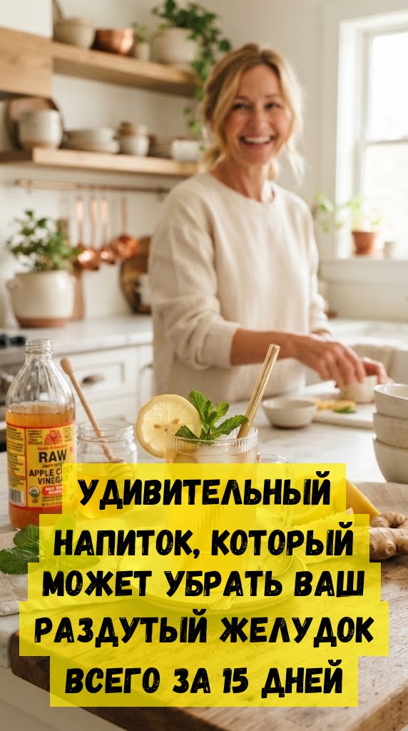 Удивительный напиток, который может убрать Ваш раздутый желудок всего за 15 дней