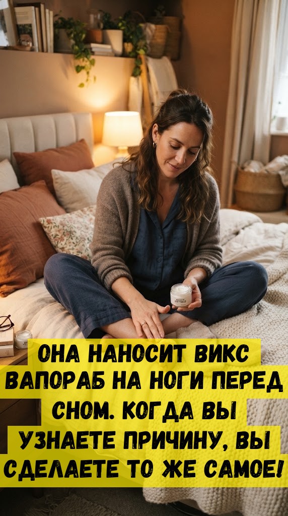 Она наносит Викс Вапораб на ноги перед сном. Когда вы узнаете причину, вы сделаете то же самое!