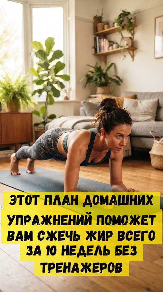 Этот план домашних упражнений поможет вам сжечь жир всего за 10 недель без тренажеров