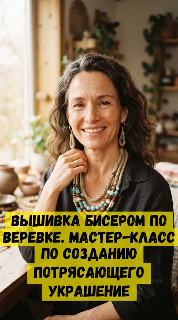 Вышивка бисером по веревке. Мастер-класс по созданию потрясающего украшение
