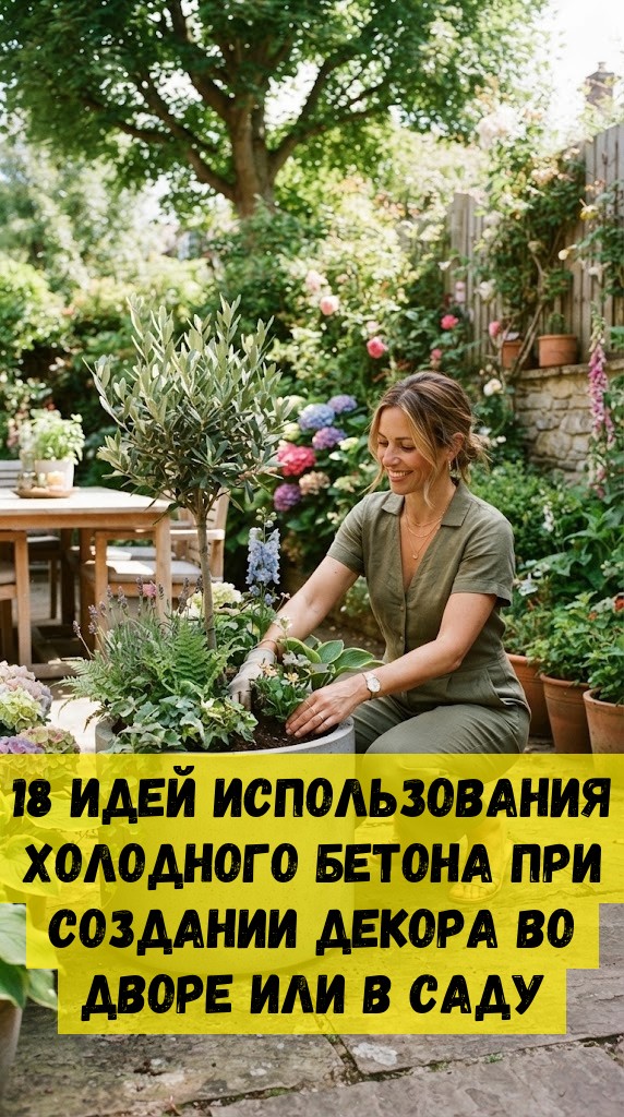 18 идей использования холодного бетона при создании декора во дворе или в саду