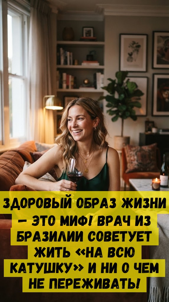 Здоровый образ жизни &mdash; это миф! Врач из Бразилии советует жить &laquo;на всю катушку&raquo; и ни о чем не переживать!