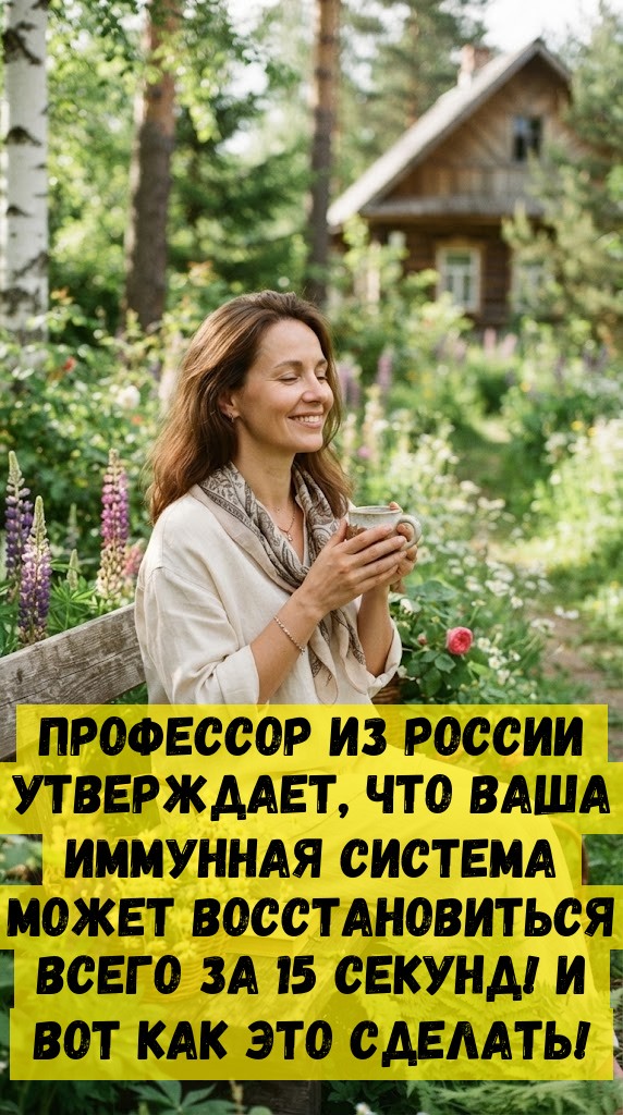 Профессор из России утверждает, что Ваша иммунная система может восстановиться всего за 15 секунд! И вот как это сделать!