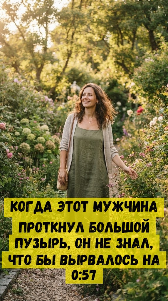 Когда этот мужчина проткнул большой пузырь, он не знал, что бы вырвалось на 0:57