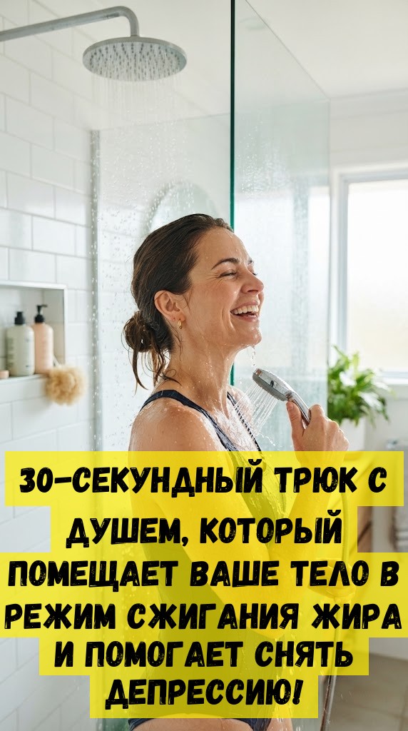 30-секундный трюк с душем, который помещает ваше тело в режим сжигания жира и помогает снять депрессию!