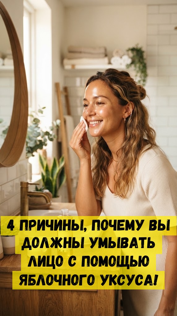 4 причины, почему вы должны умывать лицо с помощью яблочного уксуса!