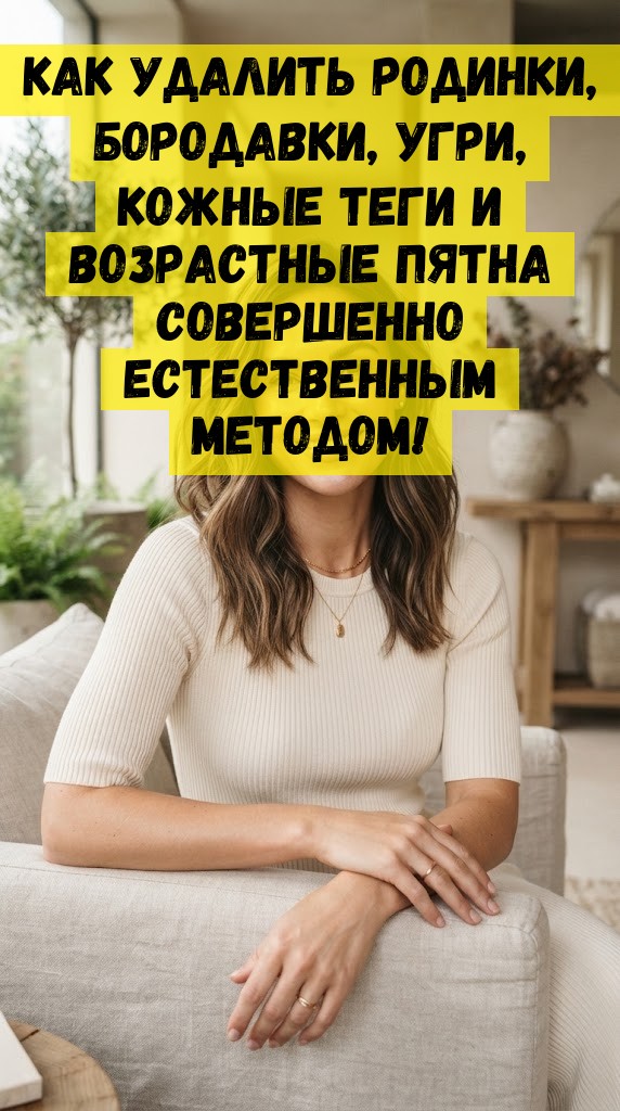 Как удалить родинки, бородавки, угри, кожные теги и возрастные пятна совершенно естественным методом!