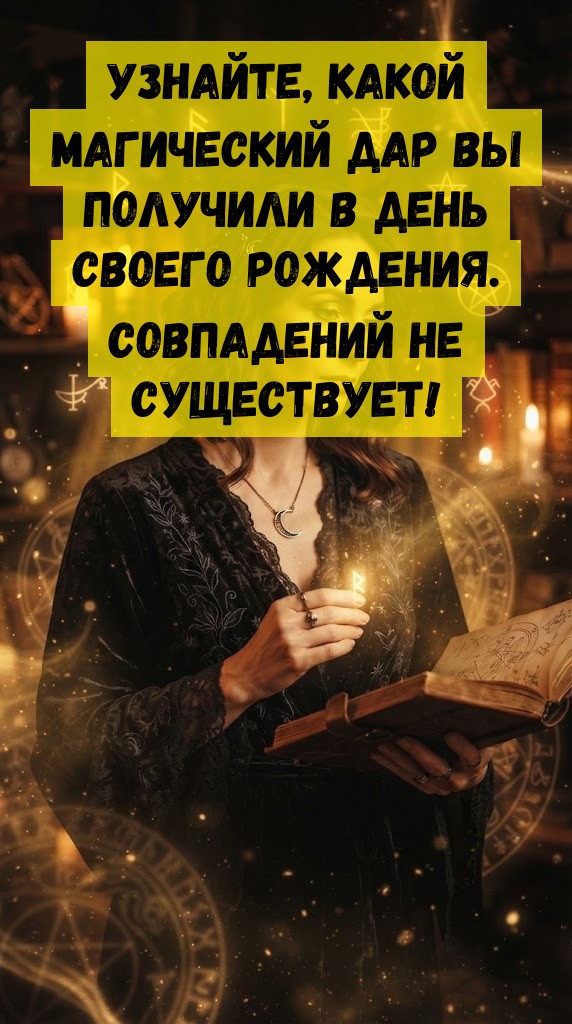 Узнайте, какой магический дар вы получили в день своего рождения. Совпадений не существует! Узнайте, какой магический дар вы получили в день своего рождения. Совпадений не существует!