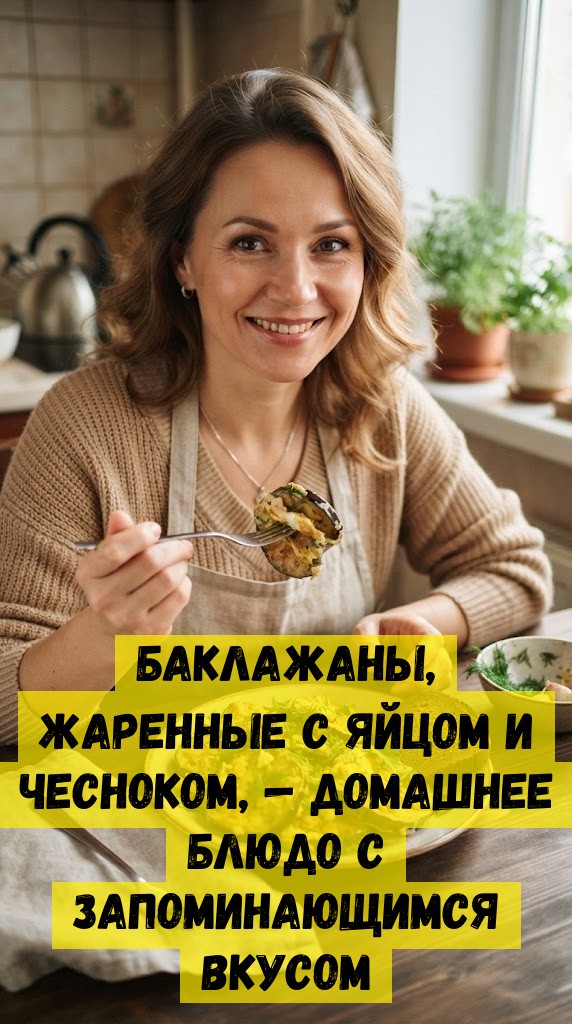 Баклажаны, жаренные с яйцом и чесноком, &mdash; домашнее блюдо с запоминающимся вкусом