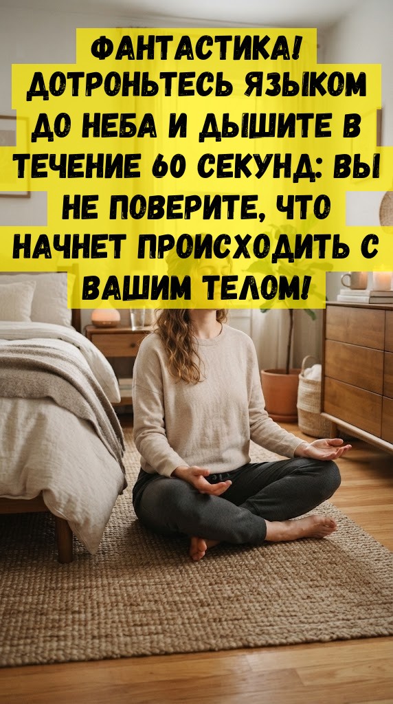 ФАНТАСТИКА! Дотроньтесь языком до неба и дышите в течение 60 секунд: Вы не поверите, что начнет происходить с Вашим телом! ФАНТАСТИКА! Дотроньтесь языком до неба и дышите в течение 60 секунд: Вы не поверите, что начнет происходить с Вашим телом!