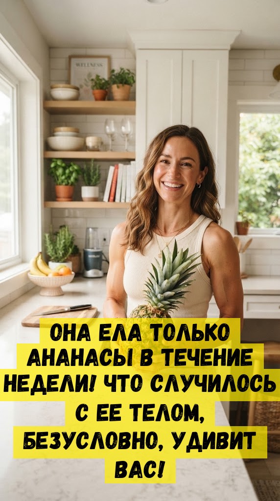 Она ела только ананасы в течение недели! Что случилось с ее телом, безусловно, удивит вас!