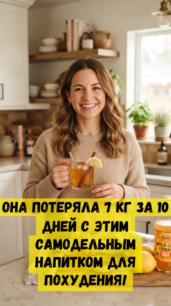 Она потеряла 7 кг за 10 дней с этим самодельным напитком для похудения!
