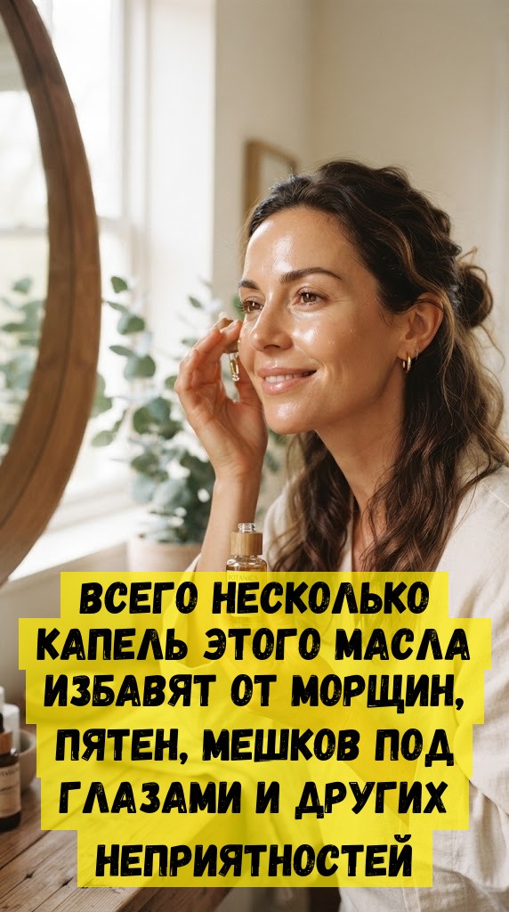 Всего несколько капель этого масла избавят от морщин, пятен, мешков под глазами и других неприятностей