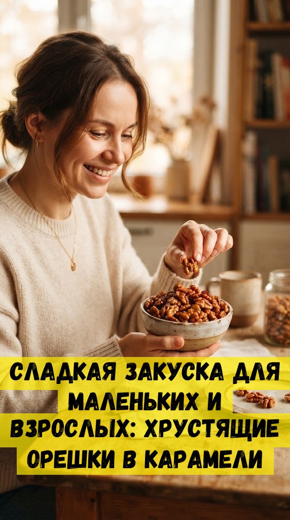 Сладкая закуска для маленьких и взрослых: хрустящие орешки в карамели